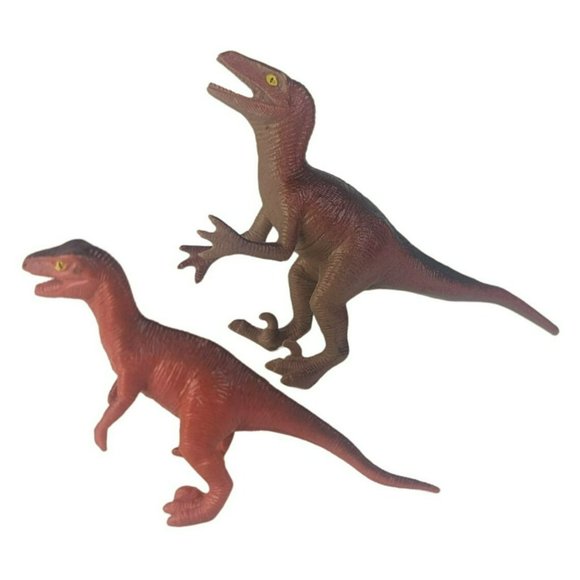 Vintage S. H. Toy Dinosaur Lot of 5 Stegosaurus Velociraptor Triceratops - Picture 3 of 6